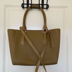 Mini Dagne Dover Tote - Tan/Green